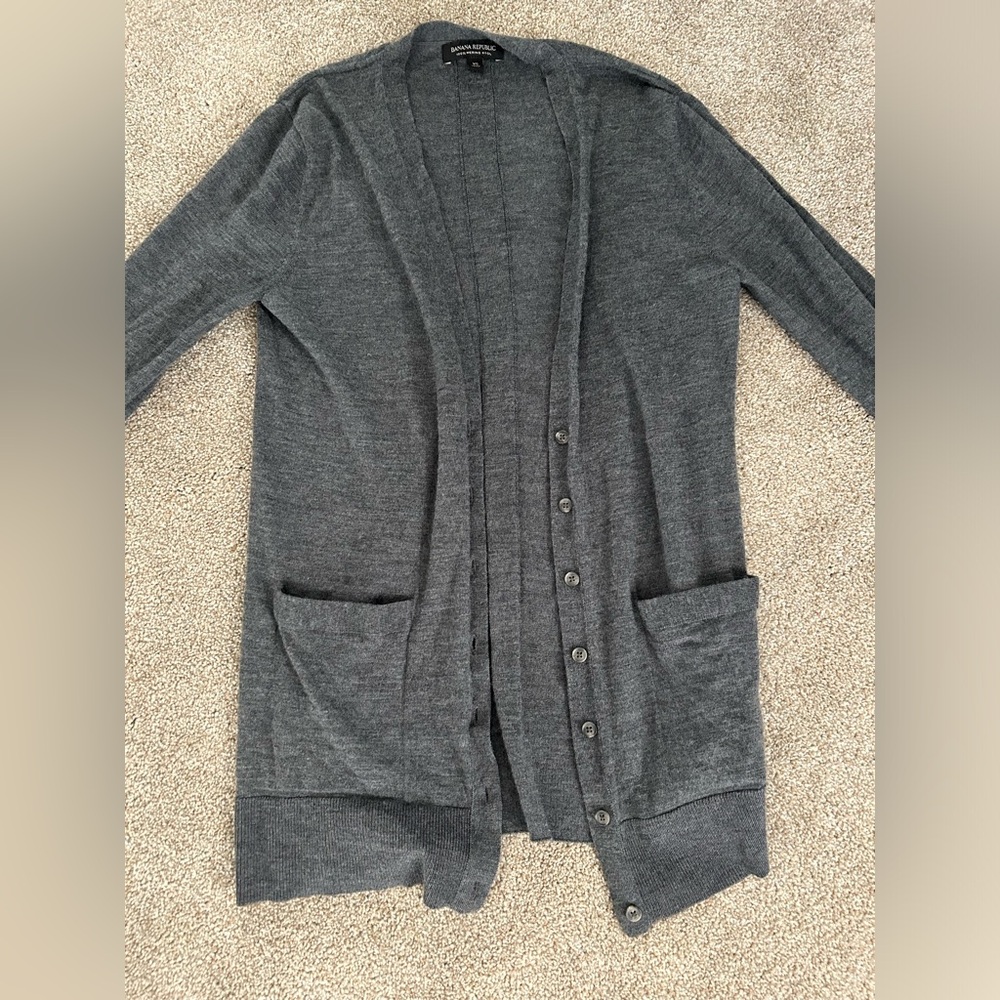 Banana Republic 100% Merino Wool Button Down Sweater